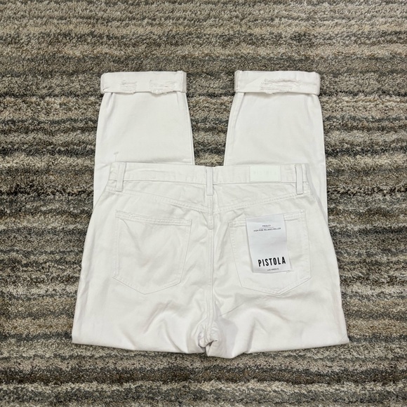 Pistola High Rise Relaxed Roller Jeans Sz 30 NWT | Pistola White Relaxed Fit - Picture 10 of 15